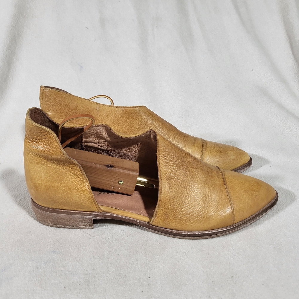 Free People Royale Flats Light Tan Leather Shoes Size EU 40 / US 9 - Picture 3 of 11